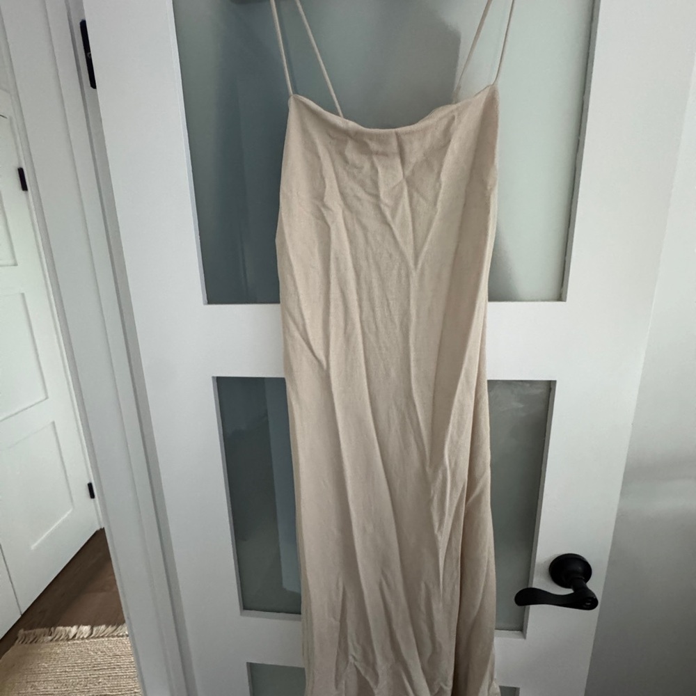 H&M Cream Maxi Slip Dress Resort Wear